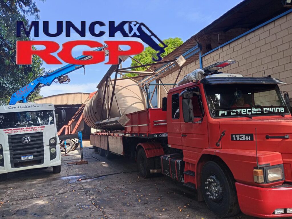 Munck em Ribeirão Preto SP remoção e transporte de cargas pesadas com segurança e eficiência