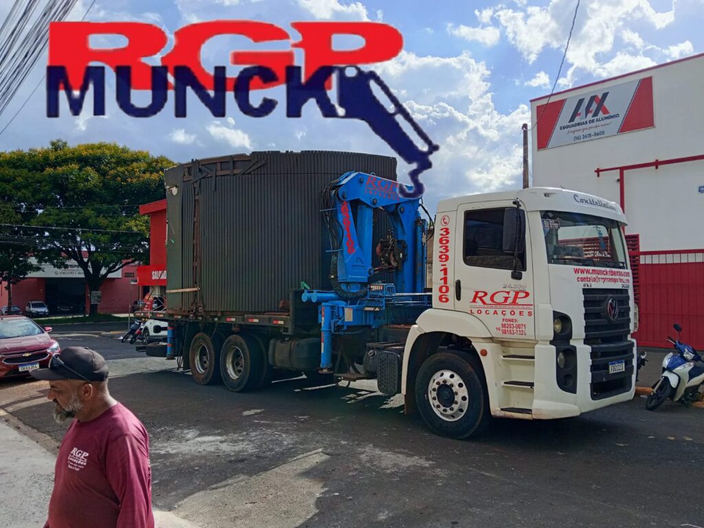 Aluguel de munck Ribeirão Preto remoção e transporte de equipamentos pesados com máxima precisão